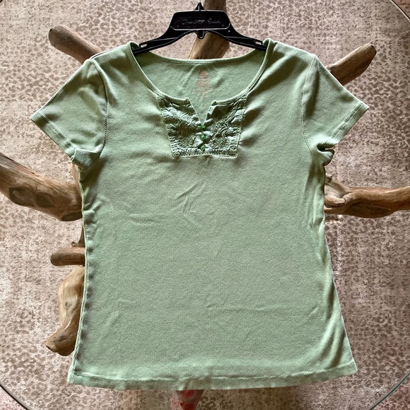 Was💲8! 🎉5/$20 Flower embroidered ribbed tunic - Picture 13 of 13